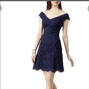 Vince Camuto off shoulder blue dress